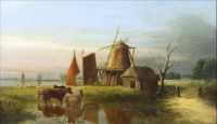Sands Anthony Windmill On The Marshes canvas print