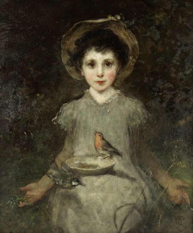 Sant James Portrait Of A Young Girl canvas print