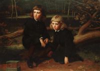 Sant James Portrait Of Two Young Boys In The Woods