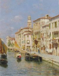 Santoro-Rubens-Kanal in Venedig Leinwanddruck