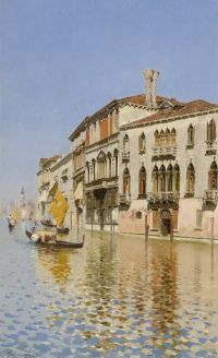 Leinwanddruck Santoro Rubens Canal Grande Venedig