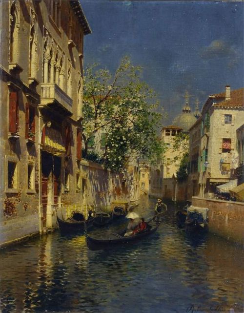 Santoro Rubens Venetian Canal canvas print