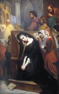 Scheffer Ary Marguerite In The Church 1844 canvas print