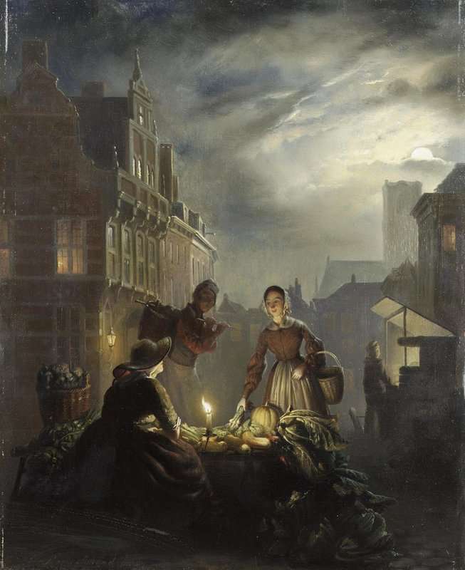 Schendel Petrus Van At The Vegetable Market canvas print