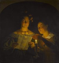طباعة قماش شنديل بيتروس فان الخيال بواسطة ضوء الشموع