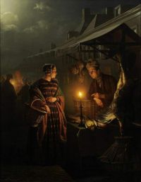 طباعة قماش Schendel Petrus Van The Night Market 1851
