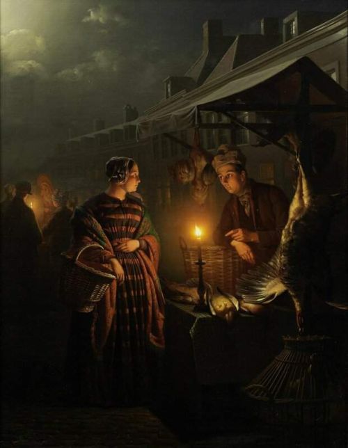 Schendel Petrus Van The Night Market 1851 canvas print