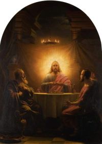 Schendel Petrus Van The Supper At Emmaus 1844