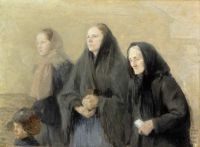 Schjerfbeck Helene On The Way To Church Churchgoers Easter Morning 1895 1900 canvas print