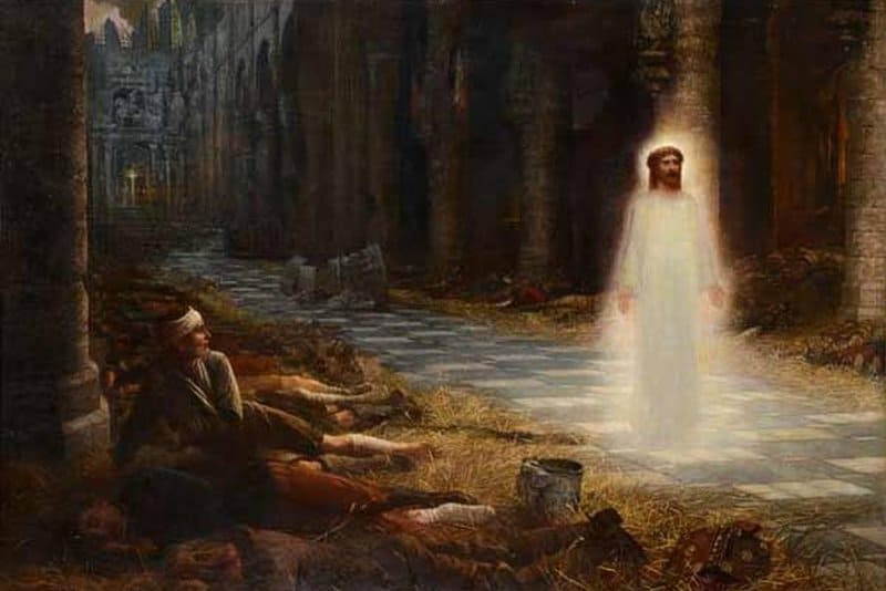Schmalz Herbert Gustave A Soldier S Vision Of Christ At Arras canvas print