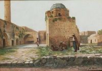 Schmalz Herbert Gustave Courtyard Of The Old Mosque At Ramleh 1890 canvas print