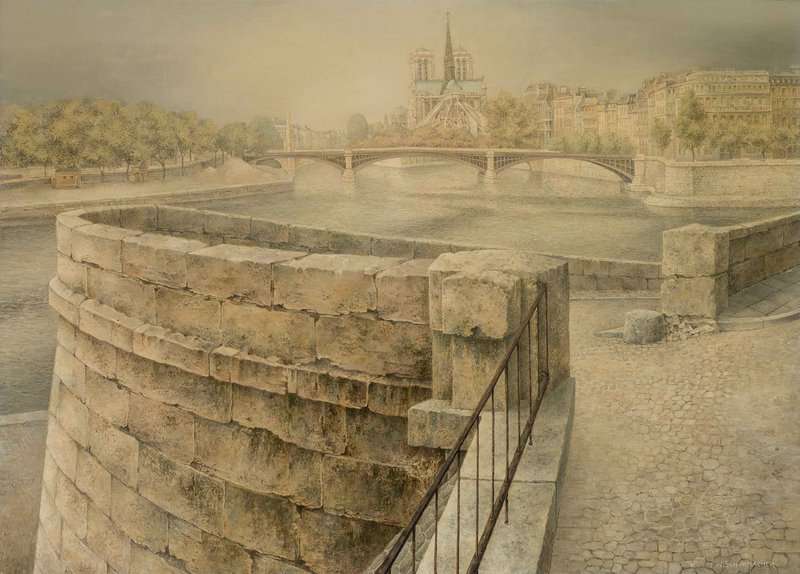 Schuhmacher Wim View Of Le De La Cite Paris canvas print