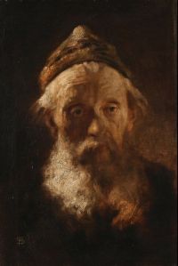 Schwartz Frans Leinwanddruck Porträt eines alten bärtigen Mannes