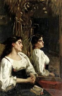 Schwartze Therese A Moment Of Reflection 1890