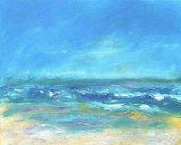 Sea Painting Abstract 15 by Canva Art Paint
