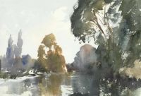 Seago Edward Autumn On The Upper Thames canvas print