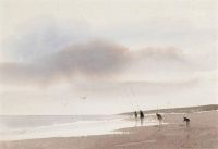 Seago Edward Beach Fishing canvas print