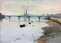 Seago Edward Below Battersea Bridge canvas print