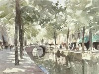 Seago Edward Canal Scene Delft canvas print