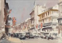 Seago Edward Dover Street June 1953 canvas print