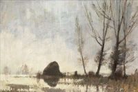 Seago Edward February Flood Norfolk canvas print