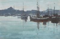 Seago Edward Fishing Boats At Anchor Dawn Istanbul canvas print