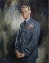 Seago Edward Portrait Of King George Vi Half Length Standing In His Raf Uniform canvas print