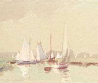 Seago Edward Sailing Boats Near St Benet S Abbey canvas print