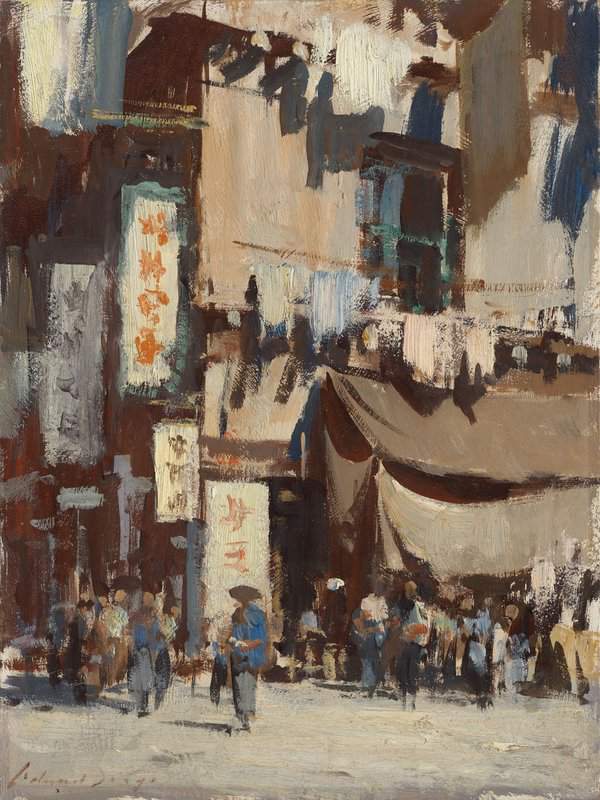 Seago Edward Street Corner Hong Kong canvas print