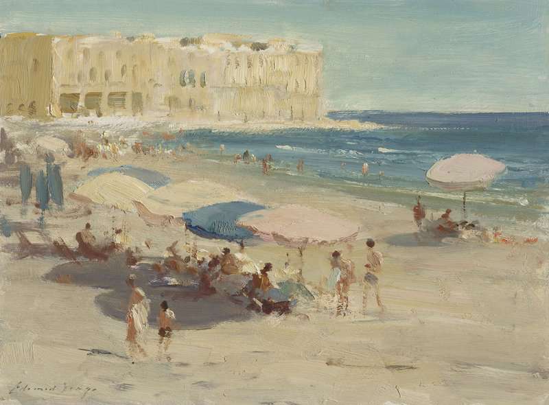 Seago Edward The Beach Anzio canvas print