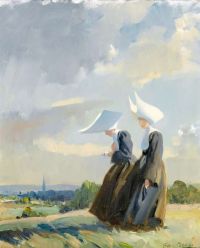 Seago Edward The Two Nuns canvas print