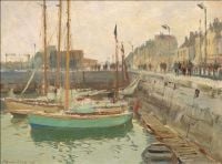 Seago Edward The Yacht Basin Ostend 1950 canvas print
