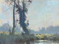 Seago Edward Trees And Cattle Near Barton Mills Suffolk canvas print