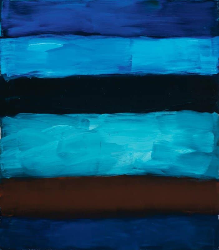 Tableaux sur toile, reproduction de Sean Scully Landline Brown Blue Bars - 2015