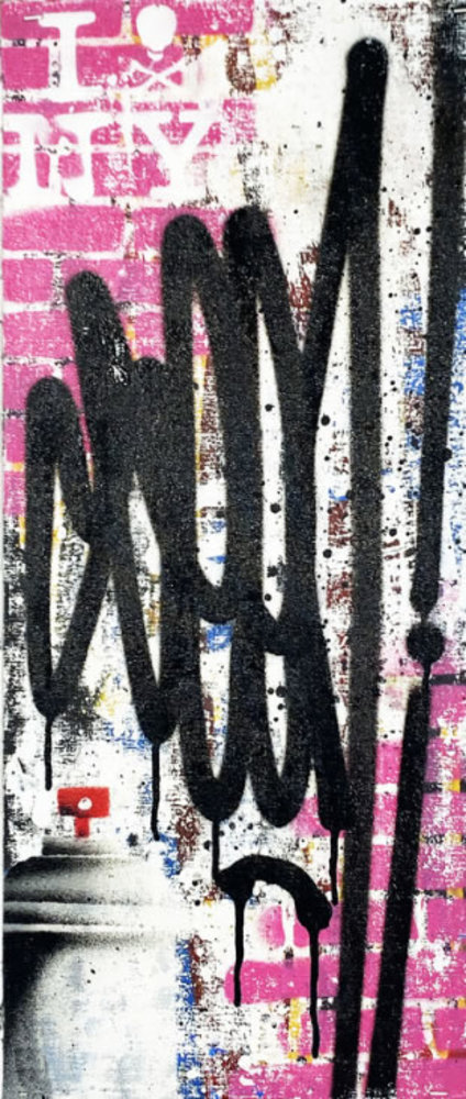 Tableaux sur toile, reproduction de Seen Tags Pink-vertical 2019