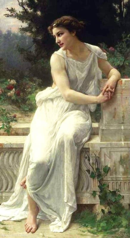 Seignac Guillaume Young Woman Of Pompeii On A Terrace canvas print
