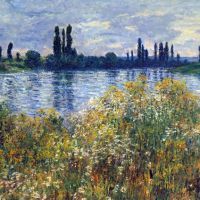 شواطئ السين في Vetheuil By Monet