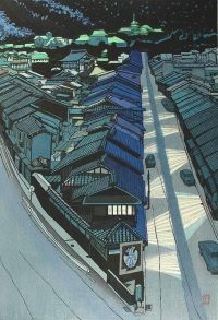 Sekino Junichiro Night In Kyoto 1980 canvas print