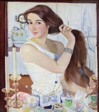 Serebriakova Zinaida Yevgenyevna At The Dressing Table Self Portrait