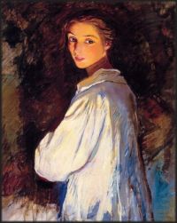 Serebriakova Zinaida Yevgenyevna Girl With A Candle. Self Portrait