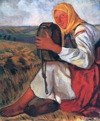 Serebriakova Zinaida Yevgenyevna Peasant With A Vessel Of Kvass canvas print