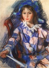 Serebriakova Zinaida Yevgenyevna Tata In Harlequin Costume 1921