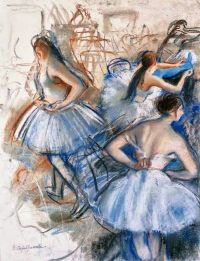 Serebriakova Zinaida Yevgenyevna Young Ballerinas Ca. 1921 24 canvas print