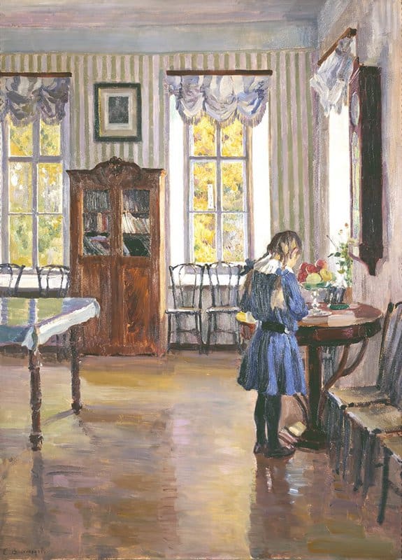 Sergei Arsenievich Vinogradov Interior Of A House 1913 canvas print