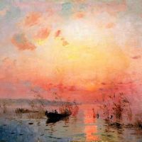 غروب الشمس سيرج فاسيل كوفسكيج على البحيرة