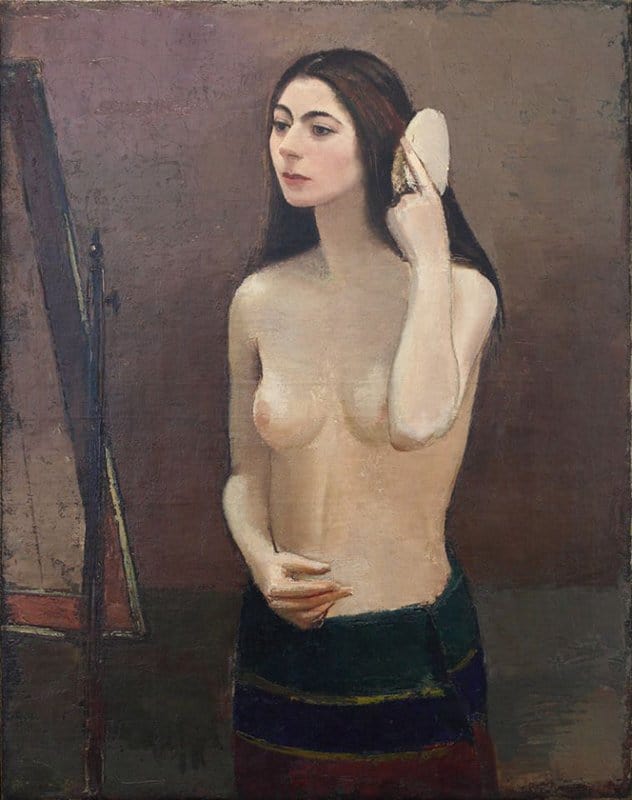 Sergius Pauser Girl In Front Of The Mirror 1931 canvas print