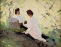Serov Valentin Alexandrovich Two Women In The Park 1907 canvas print
