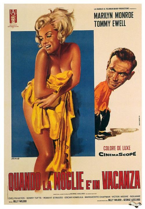 Seven Year Itch 1955 French Movie Poster canvas print