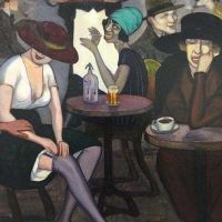شالفا كيكودزي في مقهى أو مقهى الفنانين في باريس 1920