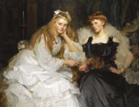 Shannon James Jebusa Portraits Of Lorna And Dorothy Bell Daughters Of W. Heward Bell Esq canvas print